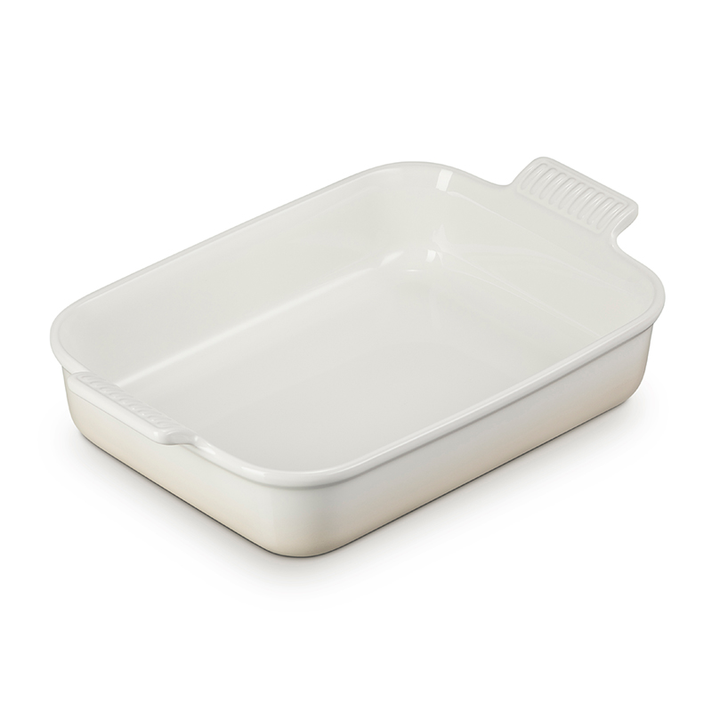 Stoneware Deep rectangular dish, 32cm - 3.85 litre, Meringue-2