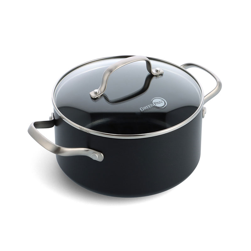 Copenhagen Non-Stick Casserole with Lid, 20, Black-0