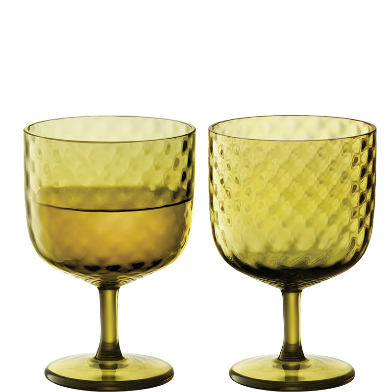 Dapple Wine Glasses Set of 2, 325ml, Woodland Green-1