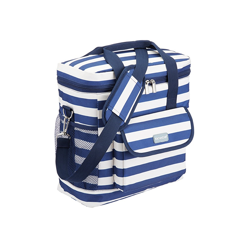 Lulworth Family cool bag, 30 x 19 x 27cm, White/Blue-0