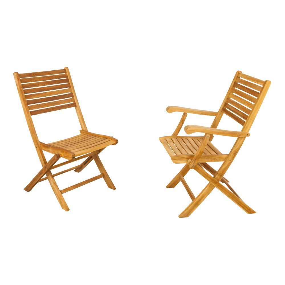 Sumatra Folding Dining Chair, Teak-4