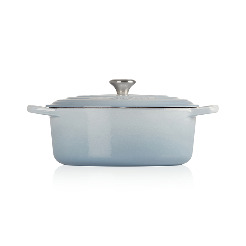 Signature Cast Iron Oval casserole, 29cm - 4.7 litre, Coastal Blue-4