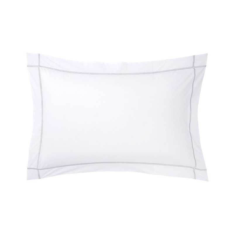 Athena - 500 Thread Count Cotton Percale King pillowcase, 50 x 90cm, Silver-0