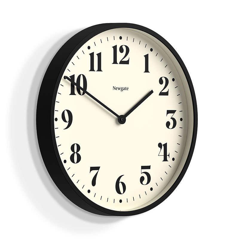 Number Two Wall Clock, D45cm, Black-2