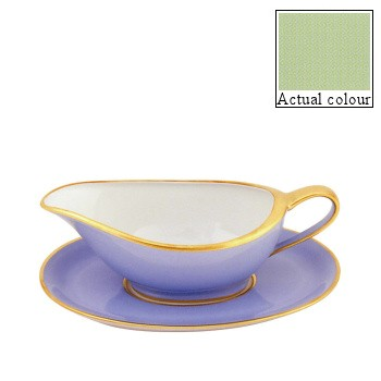 Sous Le Soleil Sauceboat On Tray, 350ml, Matt Gold Classic Pastel Green-0