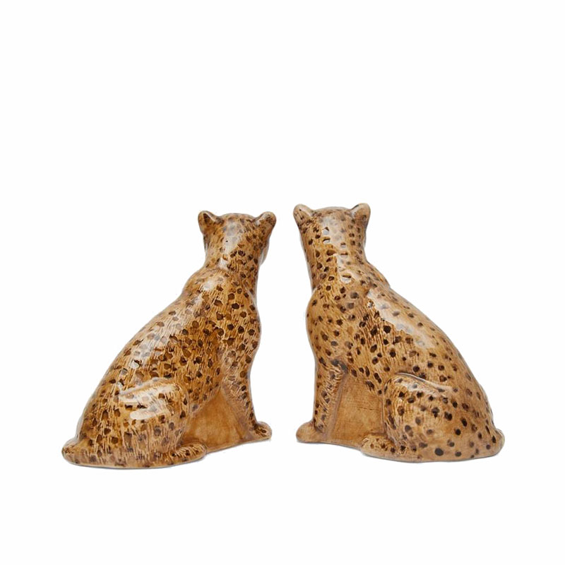 Leopard Salt & Pepper Shakers, H9cm, Yellow-1