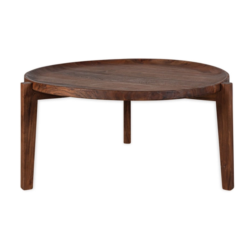 Umar Acacia Coffee Table, Dark Brown-4