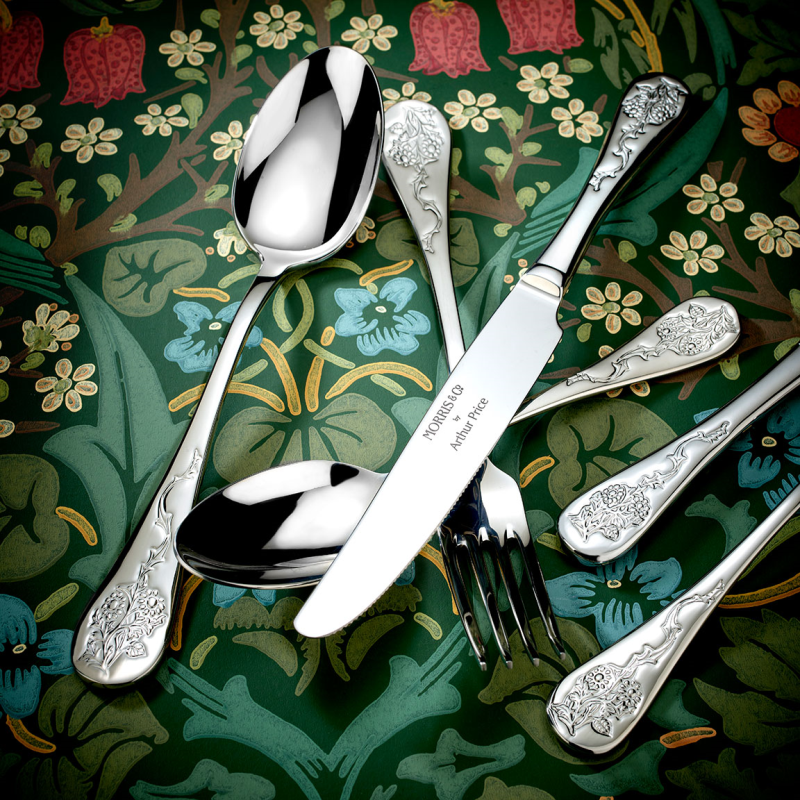 【新品】英国老舗ブランドMORRIS & Co. by Arthur Price Morris & Co 44 Piece Cutlery Set, Stainless Steel | The Wedding