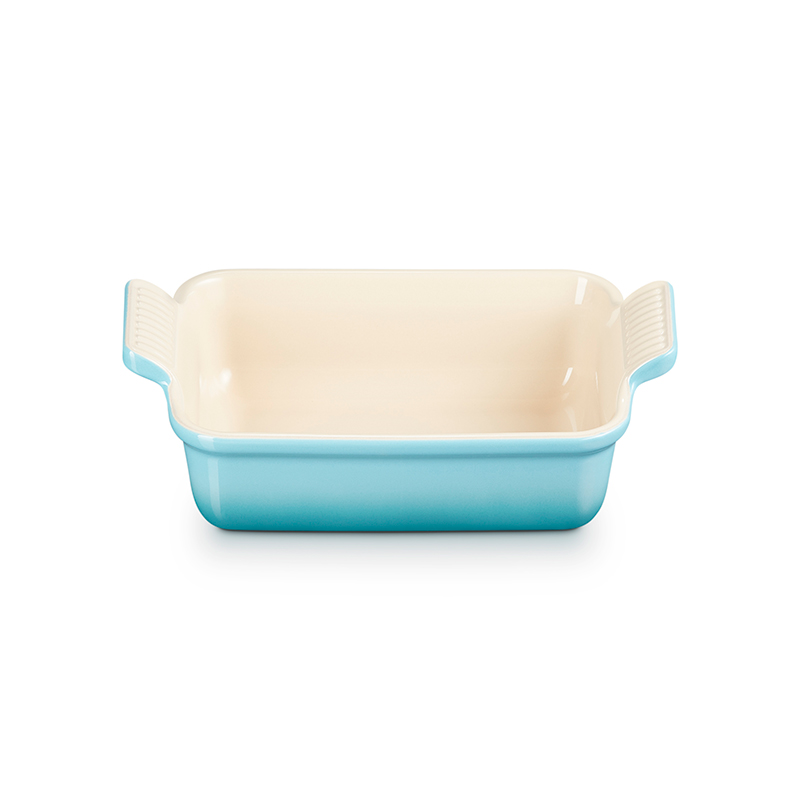 Stoneware Rectangular dish, 19 x 14cm - 1 litre, Teal-0