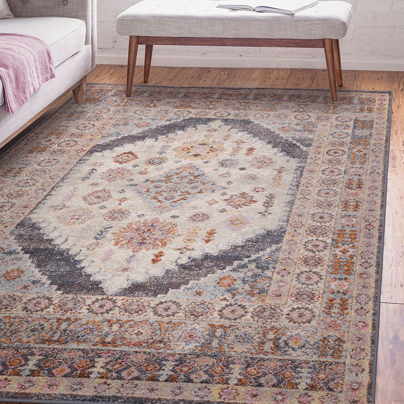 Flores fiza classic persian medallion rug, 160 x 230cm, Multi-2