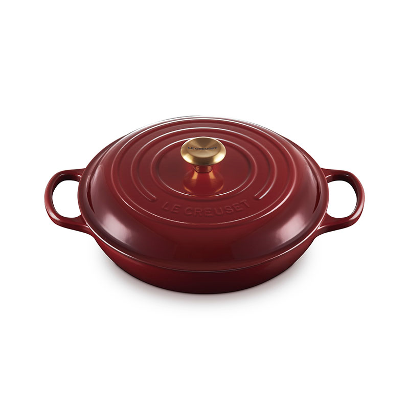 Signature Cast Iron Shallow Casserole, 30cm, Garnet-0