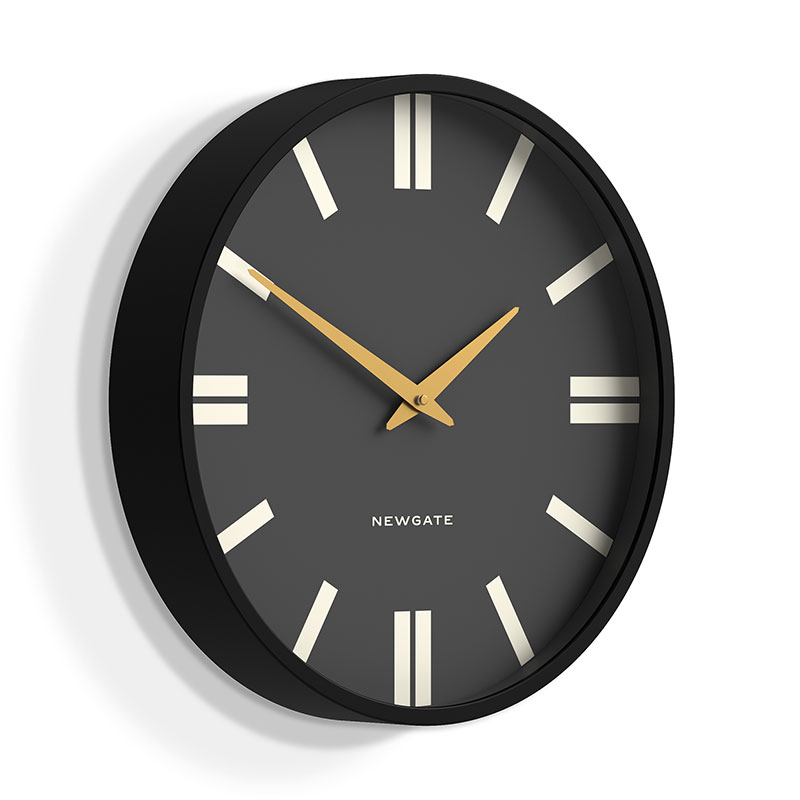 Plaza Wall Clock, D43cm, Black-2