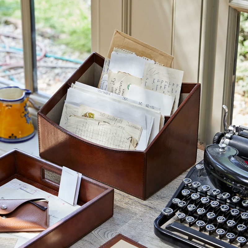 Leather Letter Rack-1