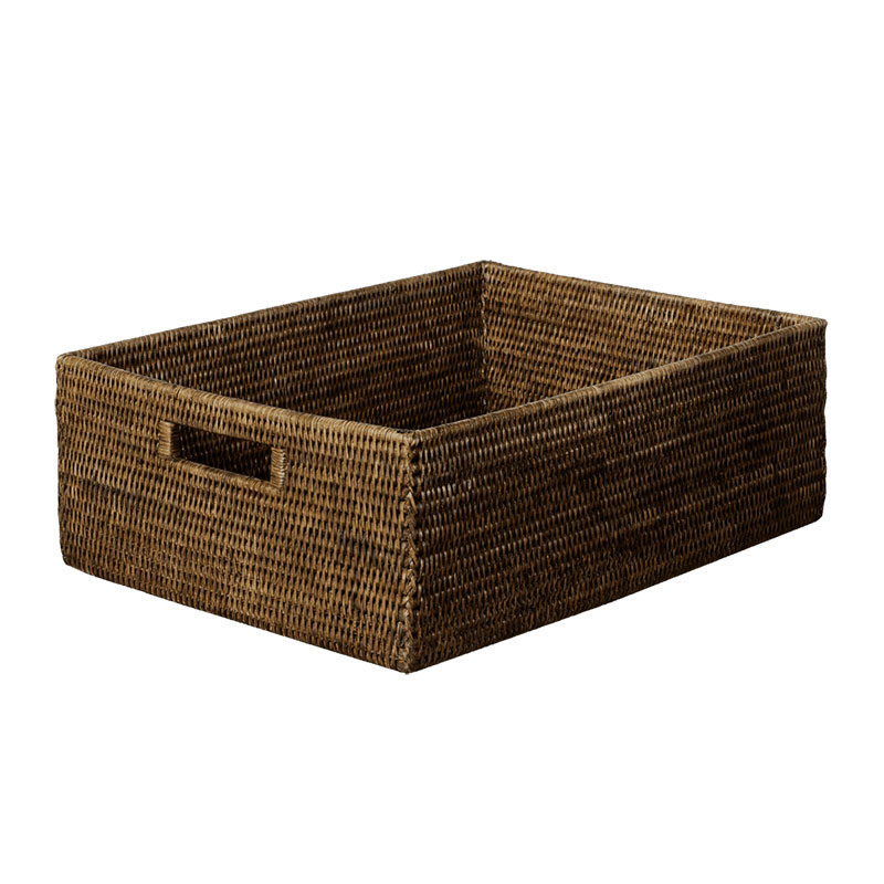 Rattan Shelf basket, 45 x 33 x 15cm, Brown-5