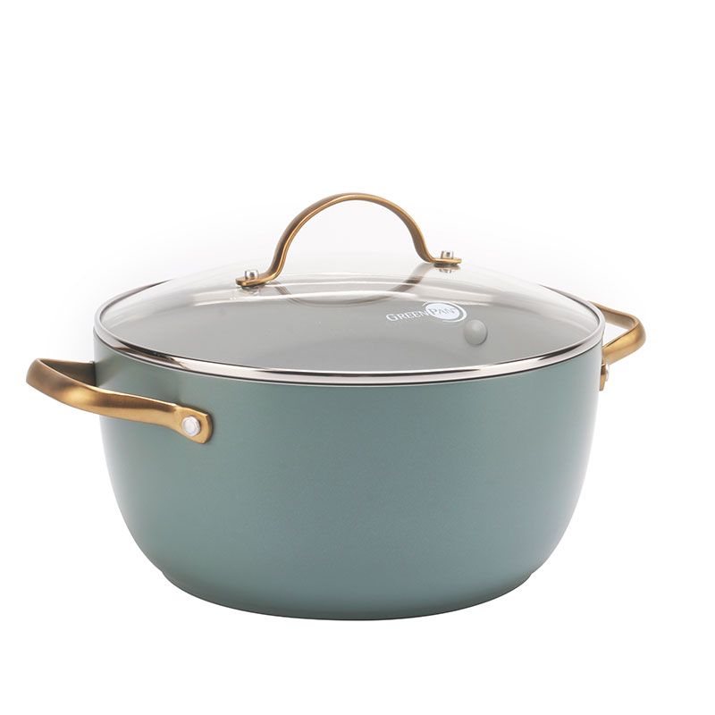 Padova Ceramic Non Stick 11 Piece Cookware Set, Sky Blue-5