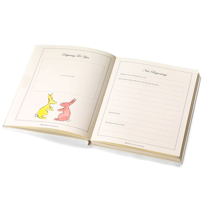 Deluxe Baby Record Book, H26.5 x W21.5cm, Ivory-4