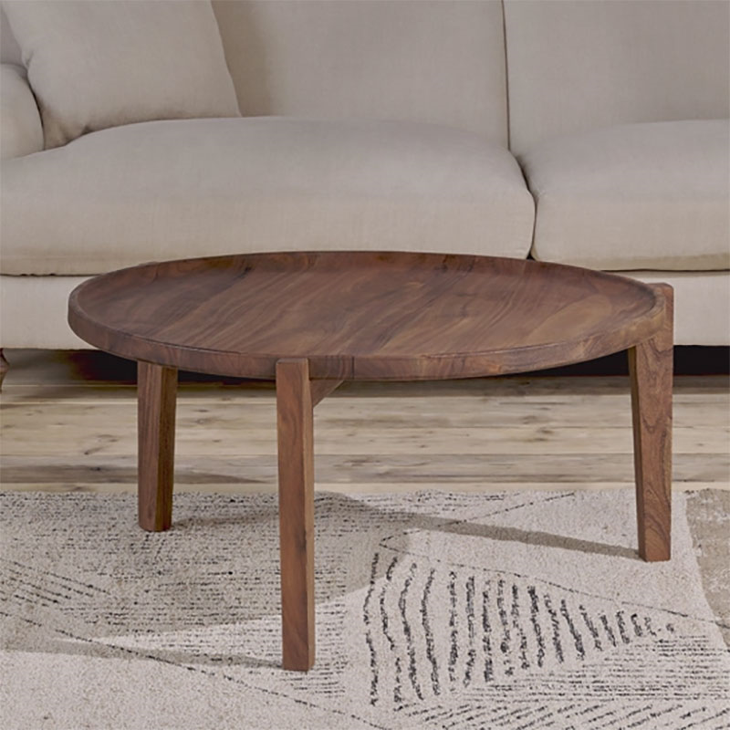 Umar Acacia Coffee Table, Dark Brown-1