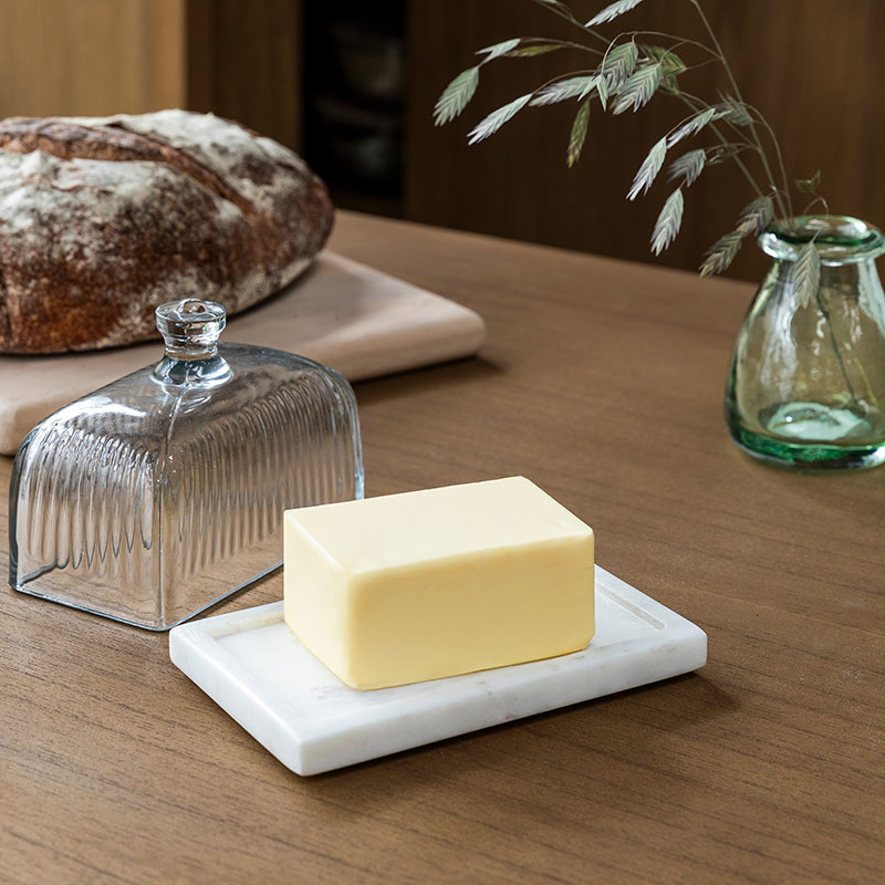 Brompton Butter Dish, White-3