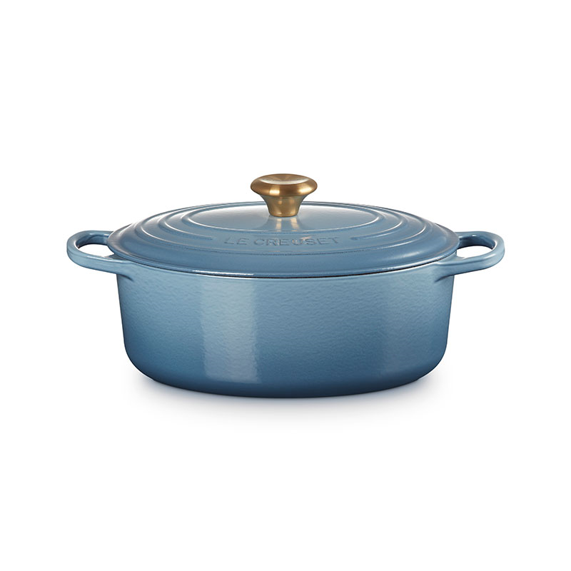 Signature Cast Iron Oval Casserole, 27cm, Chambray-0