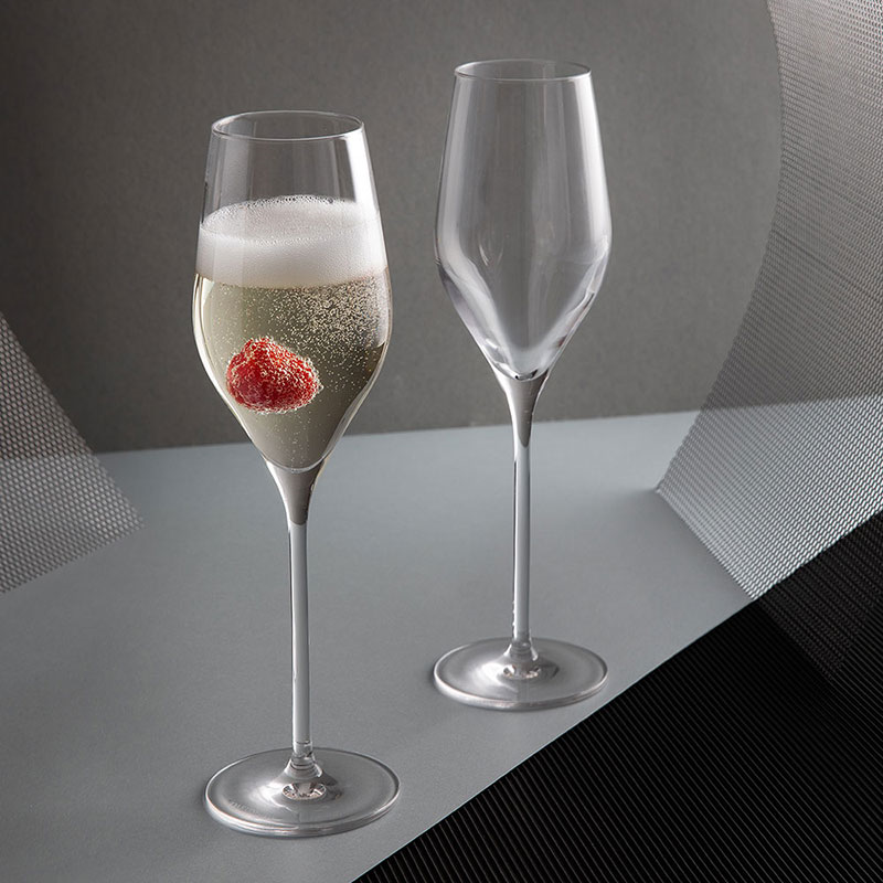 Mr & Mr Wine & Bar Set of Two Flutes, 260ml, Clear-1