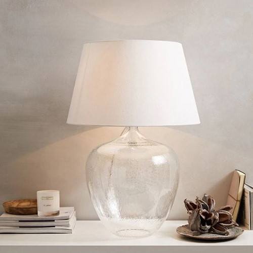 St Ives Table lamp, H51 x W36cm, Clear Glass-0