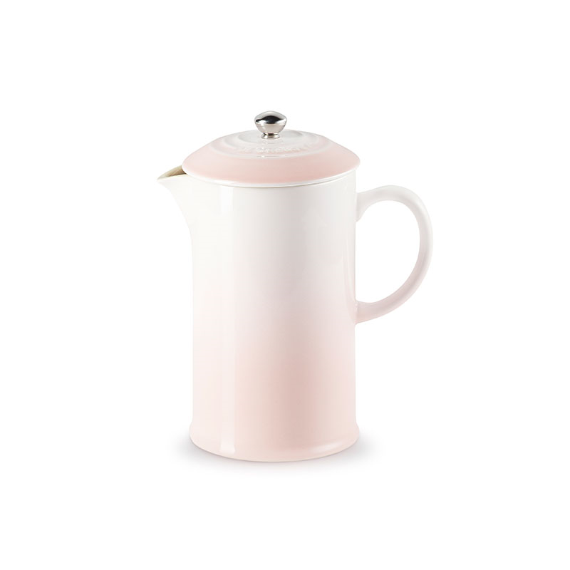 Stoneware Cafetiere, 1 litre, Shell Pink-0