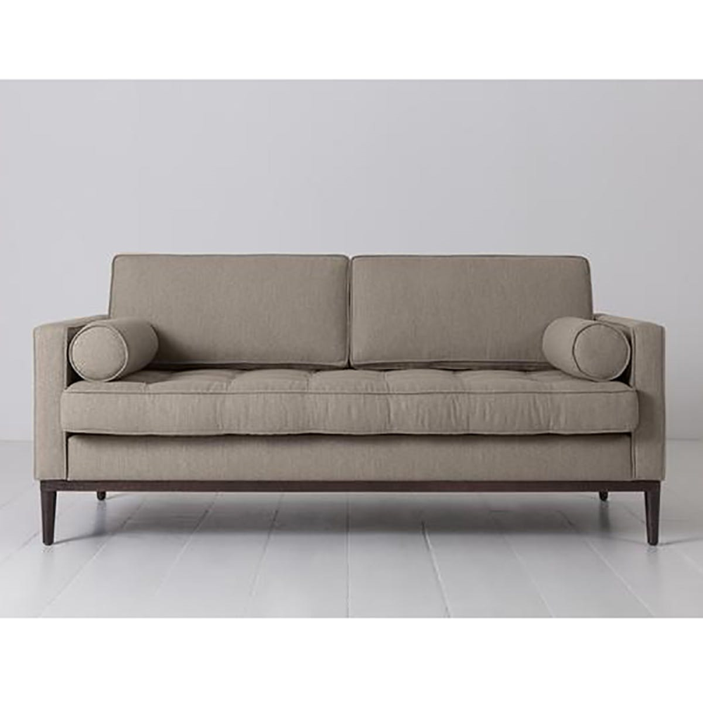 Model 02 2 Seater Linen Sofa, Pumice-2