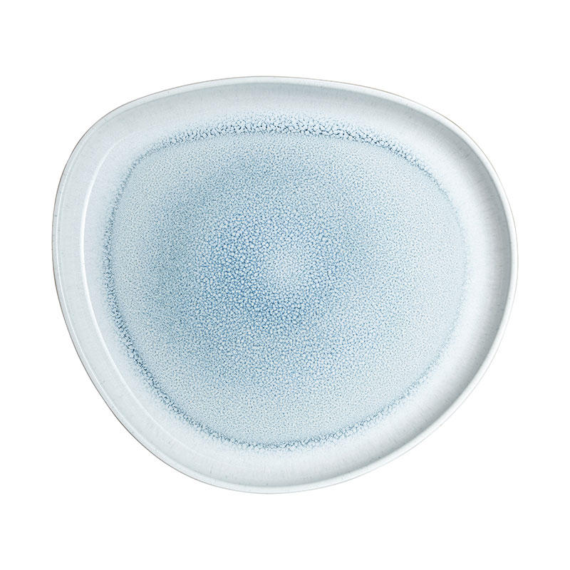 Kiln Blue Organic Platter, L30 x W27cm-1