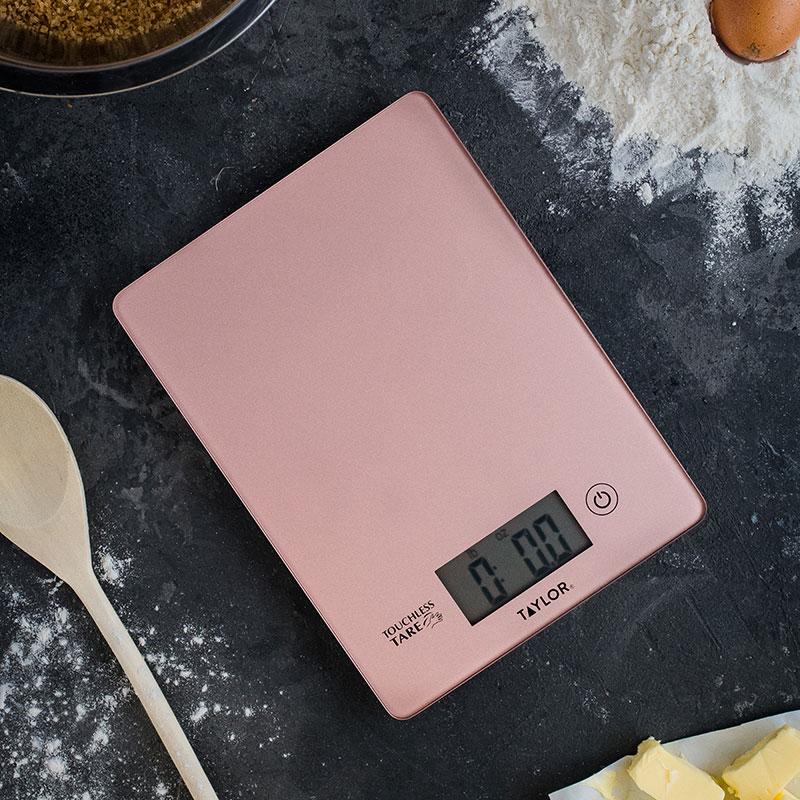 Touchless TARE Digital Dual Kitchen Scales, 5KG, Rose Gold-0