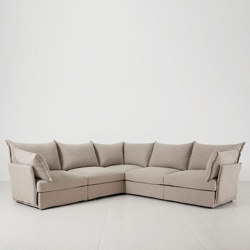 Model 06 Linen Corner Sofa, Pumice-0