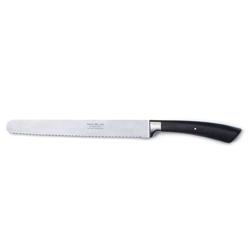 Serrated bread knife, 22cm, stainless steel black handle-0