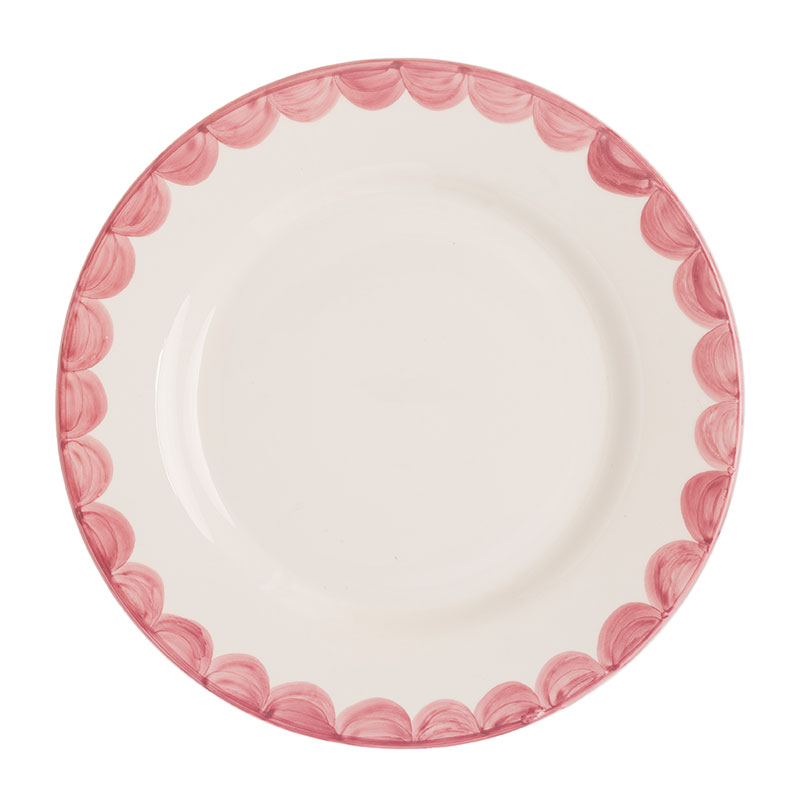 Scallop Side Plate Set of 2, D20cm, Pink-1