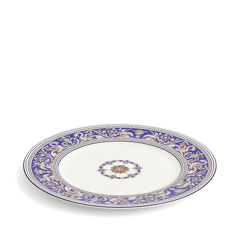 Florentine Plate, D27.3cm, Marine-0