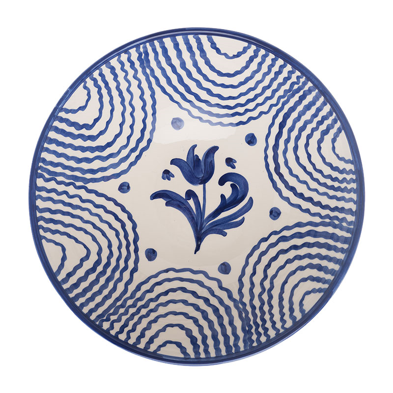 Flor Serving Bowl, D31cm, Blue-1