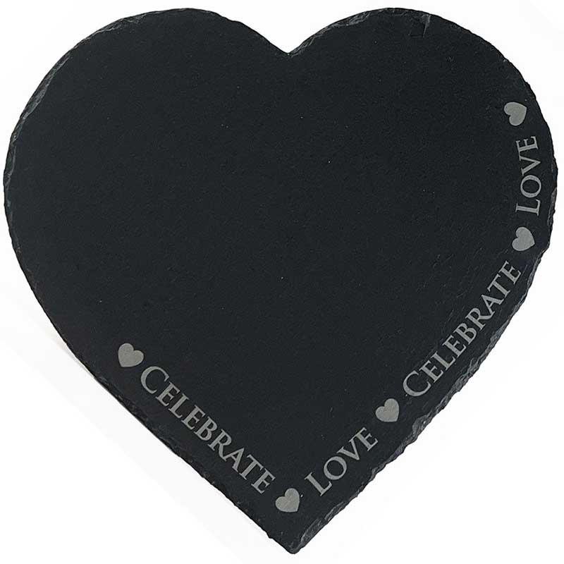 Love & Celebrate Slate Serving Board, L30cm x W30cm, Black-1