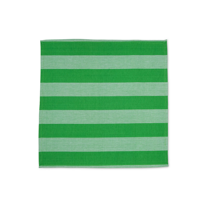 Stripe Set of 6 Napkins, W45 x L45cm, Lush Green-2