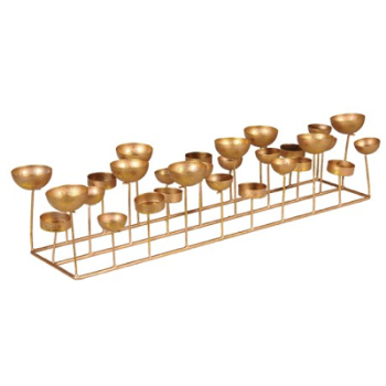 Tea Lights Holder, Multi, Gold, 56cm-0