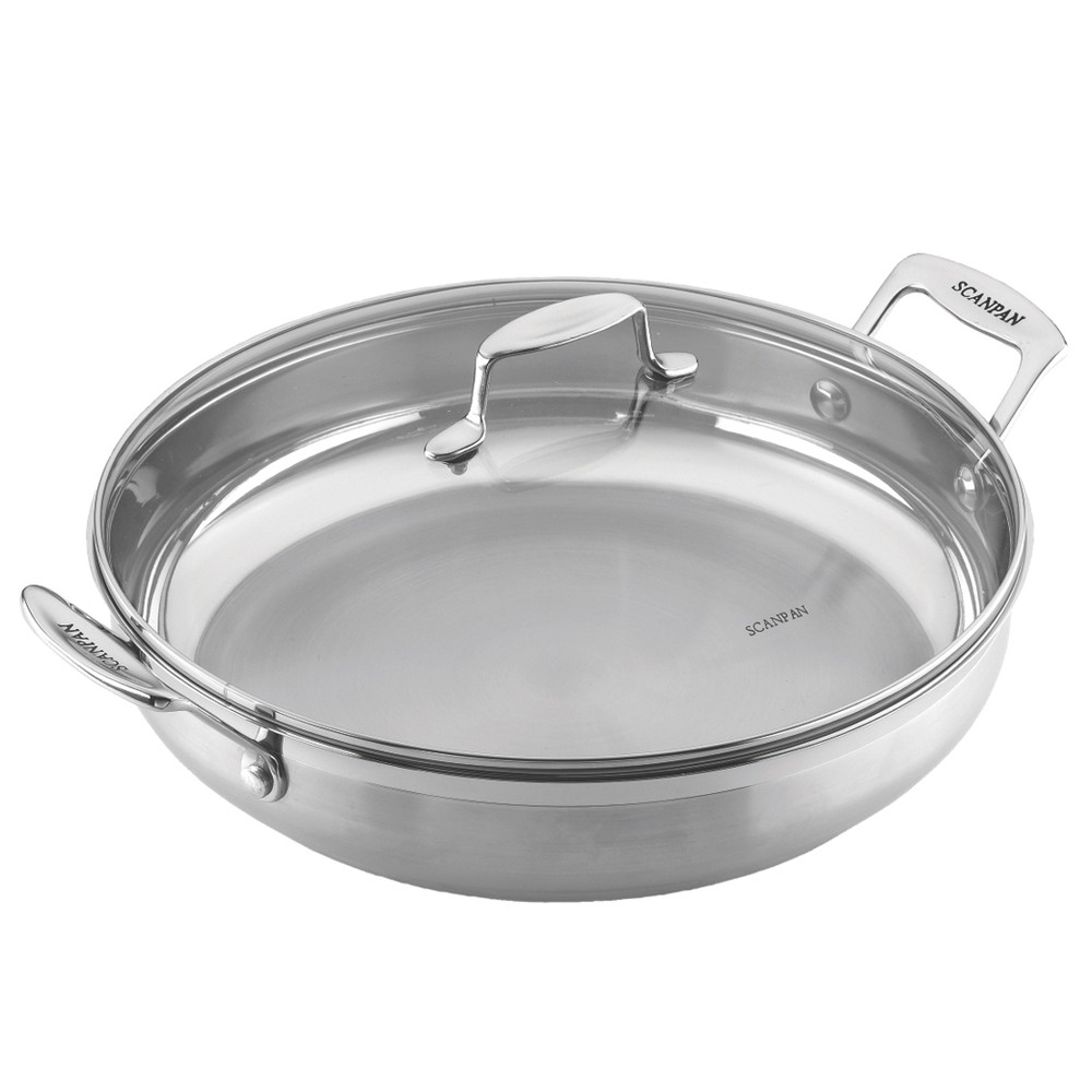 Impact Chef pan with glass lid, 32cm, stainless steel-0