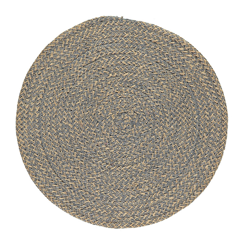 Jute Set of 4 Placemats, D27cm, Gull Grey-0