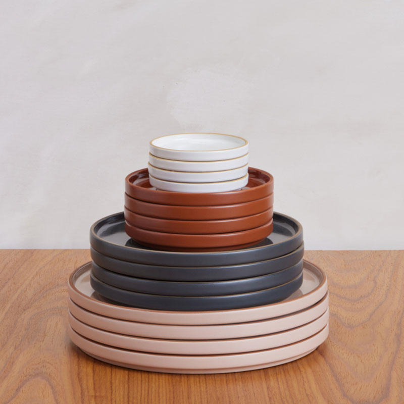 Set of 4 Desserts Plates, 15cm, Terracotta-5