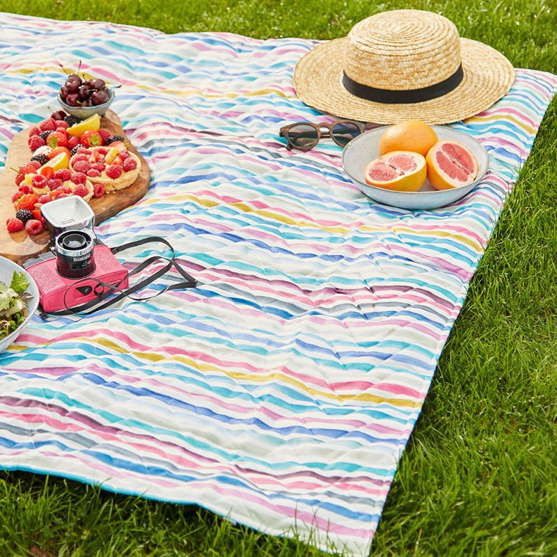 Newbury Picnic Rug, 125 x 125cm, Rainbow-2