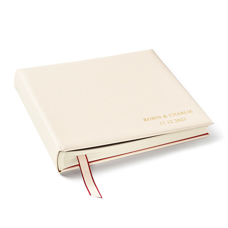 Plain Wedding Album, 14", Ivory-4