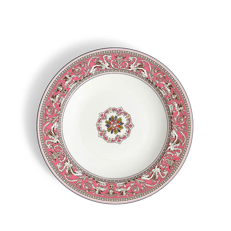 Florentine Rim Soup Bowl, D22.8cm, Fuchsia-2