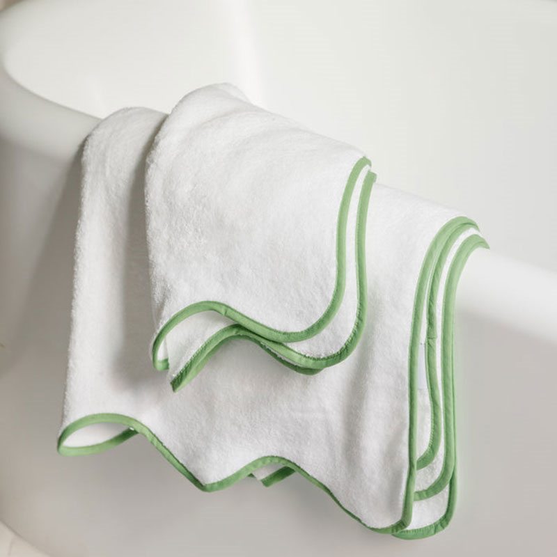 Amelia Scalloped Hand Towel, Asparagus-0