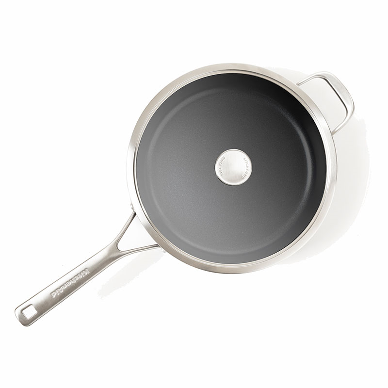 Forged Hardened Aluminium - Ceramic Non-Stick Saute Pan, 28cm, Black-4