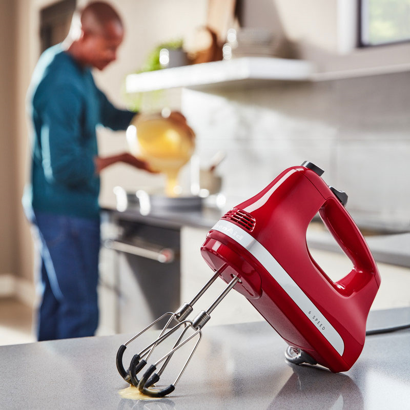 6 Speed Hand Mixer Flex Edge, Empire Red-1