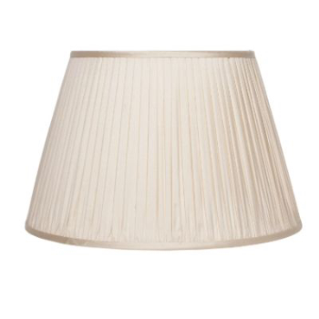 Lampshade, Gathered Silk, Cream, 40cm-0