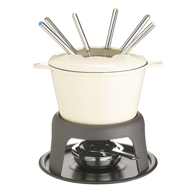 Fondue set, cream-0