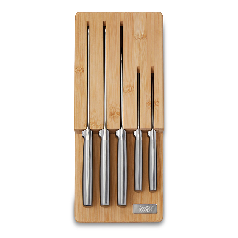 Elevate 5 Piece Knife Set with Storage, Bamboo-6