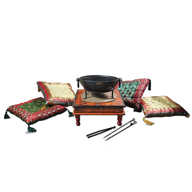 Table Kadai Set, D31cm, Black-3